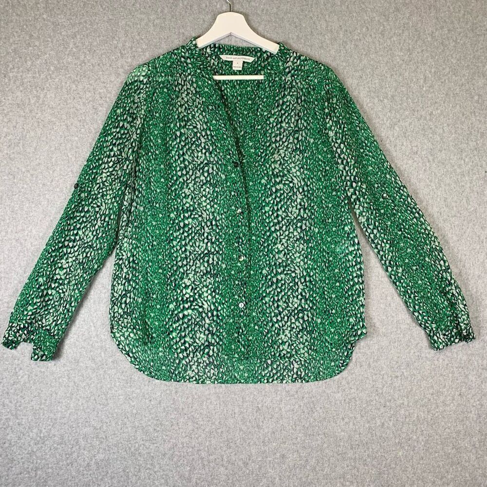 Diane von Furstenberg DVF Harlow Silk SnakeβPrint Long Sleeve Blouse Top Shirt